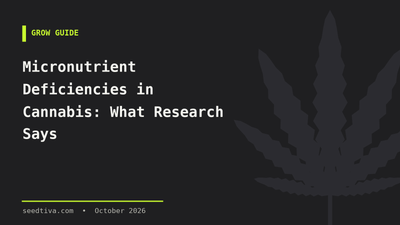 Micronutrient Deficiencies in Cannabis: What Research Says
