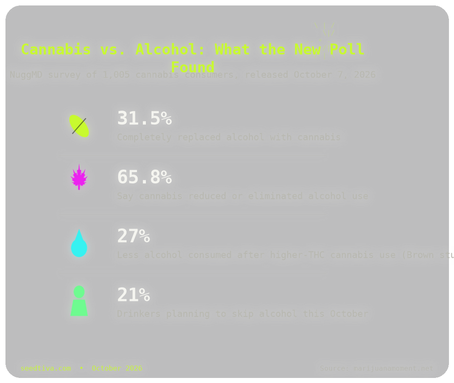 Poll: Cannabis Is Replacing Alcohol for Sober October