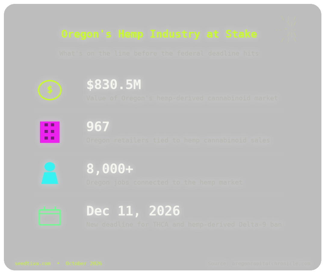 Federal Hemp THC Ban Threatens to Shut Down Oregon's Industry