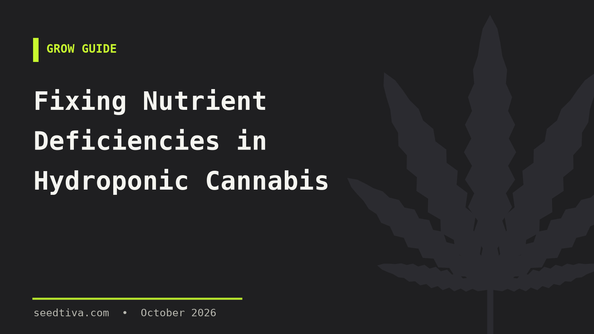Fixing Nutrient Deficiencies in Hydroponic Cannabis