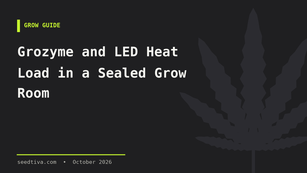 Grozyme and LED Heat Load in a Sealed Grow Room