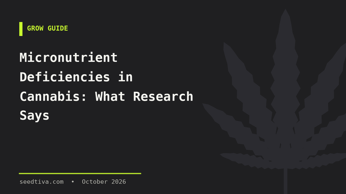 Micronutrient Deficiencies in Cannabis: What Research Says