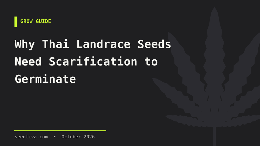 Why Thai Landrace Seeds Need Scarification to Germinate